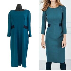 Boden Laura Ottoman Dress in Drummer Blue